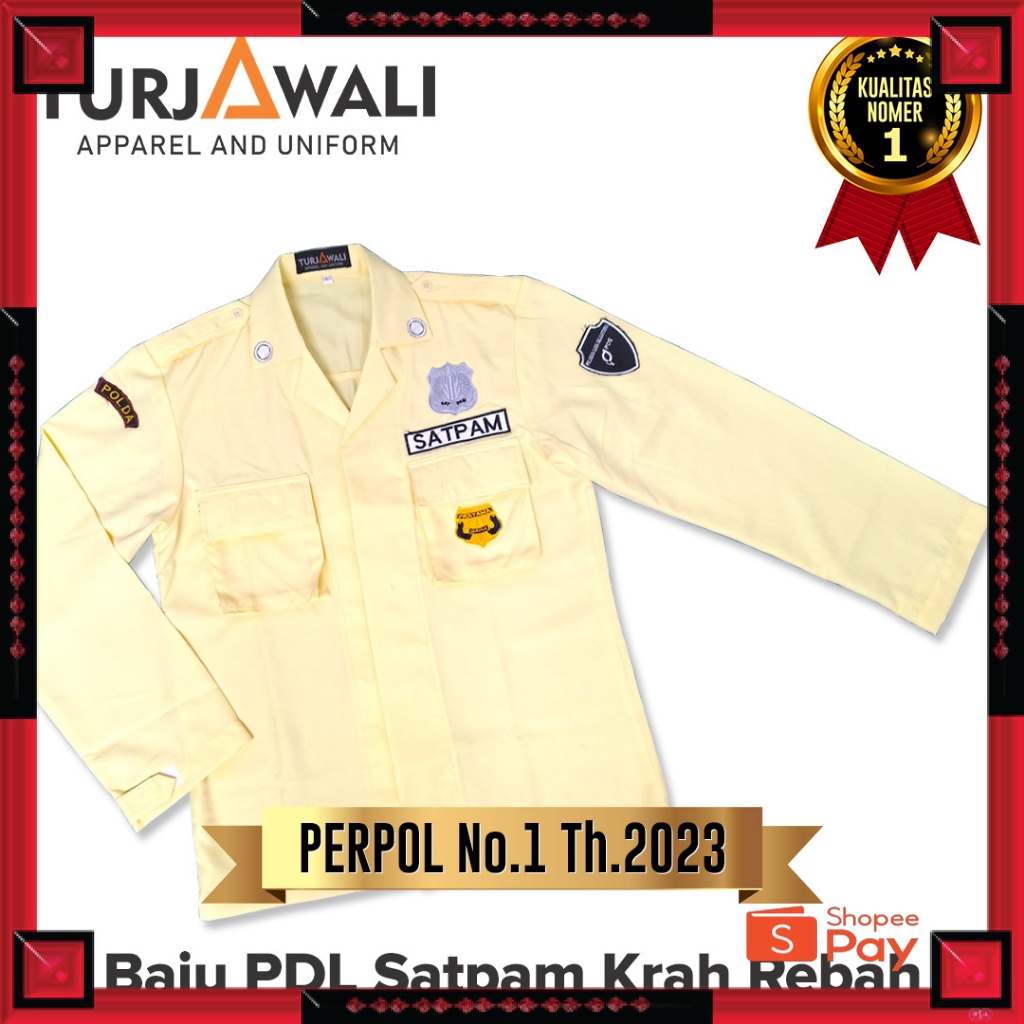 12.12 SERAGAM SALE / Seragam Satpam PDL Krem Lengan Panjang Terbaru 2023 / Seragam Satpam Krem Lenga