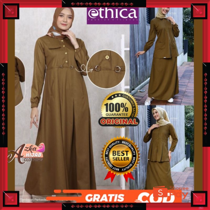 12.12 SERAGAM SALE / DRESS / BAJU GAMIS WANITA ETHICA AYUMI UNIFORM 07 / GAMIS ETHICA TERBARU AYUMI 