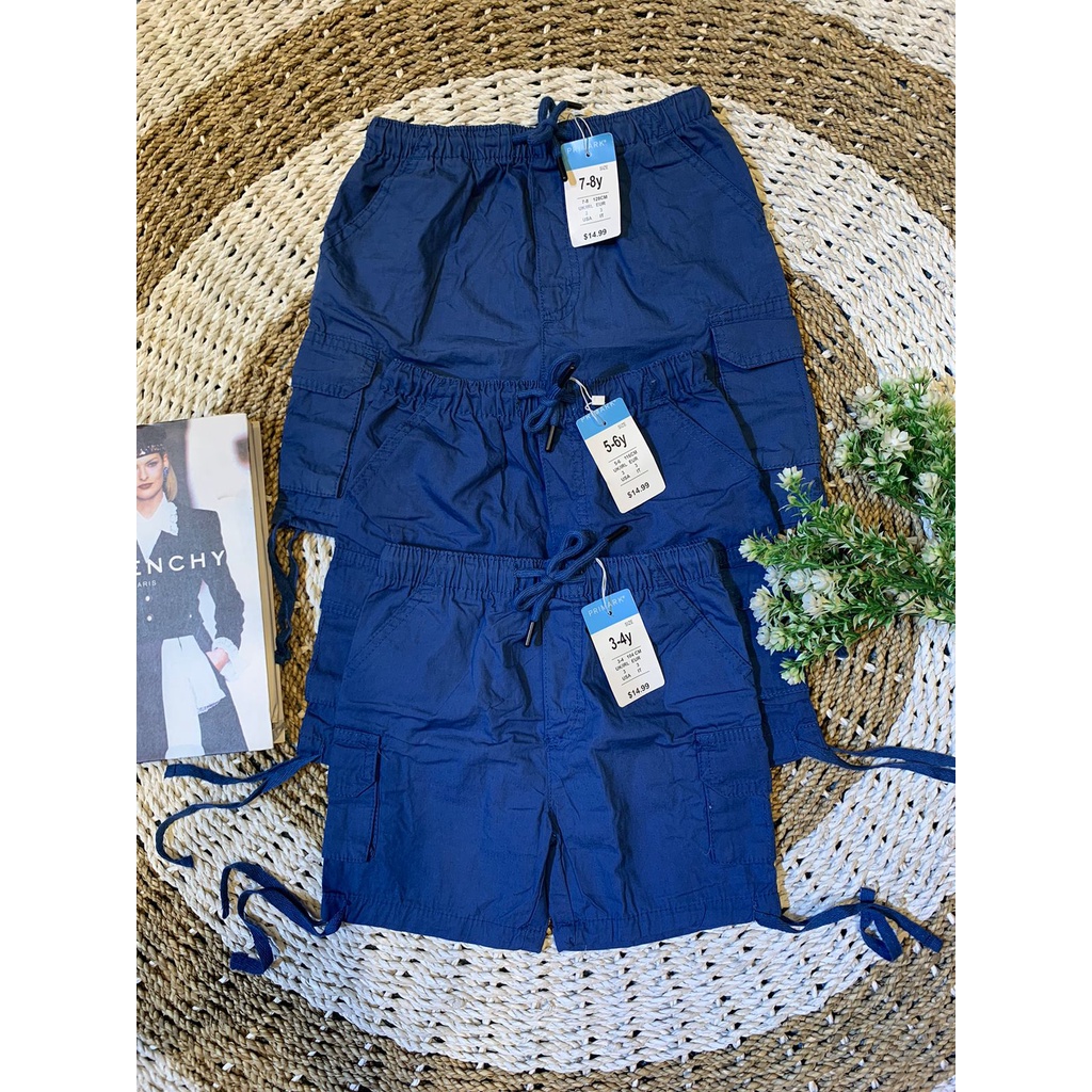 CELANA PENDEK CARGO BIRU - BRAND PRIMARK - CELANA CARGO PENDEK ANAK LAKI-LAKI - BRAND ORIGINAL - MED
