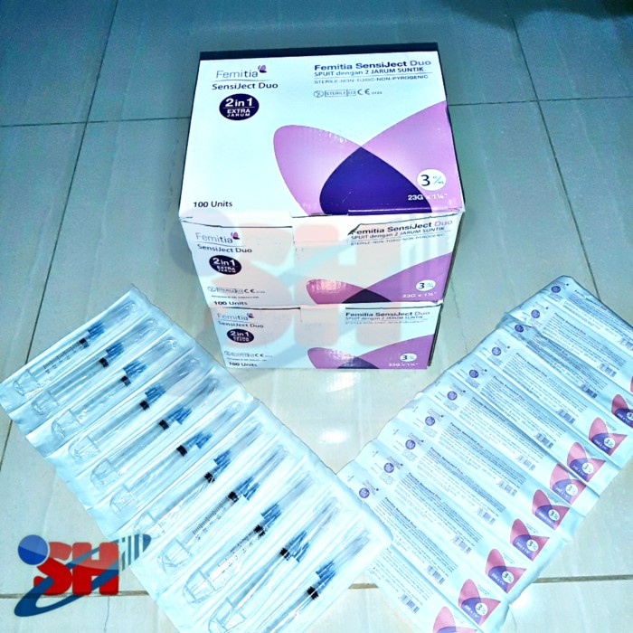 Spuit 3cc femitia sensiject 2in1 perbox