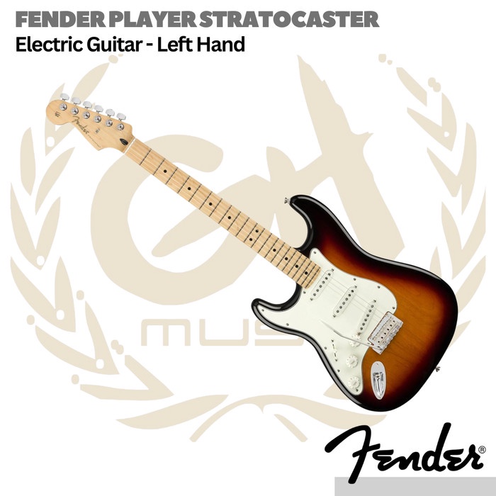 Fender Player Stratocaster Left-Handed Electric Guitar - Gitar Kidal  - Sunburst