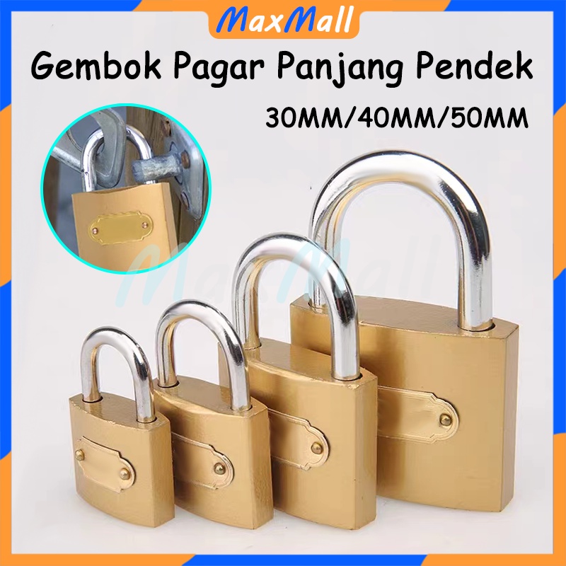 Gembok Stanless Anti Karat Pagar Exito Gembok Kuning