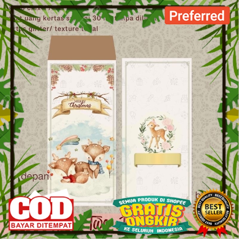 

Amplop Natal Christmas ( custom nama isi 8 bh nama yg sama)// Kostum Natal / Tahun Baru / HARBOLNAS / PROMO 12.12