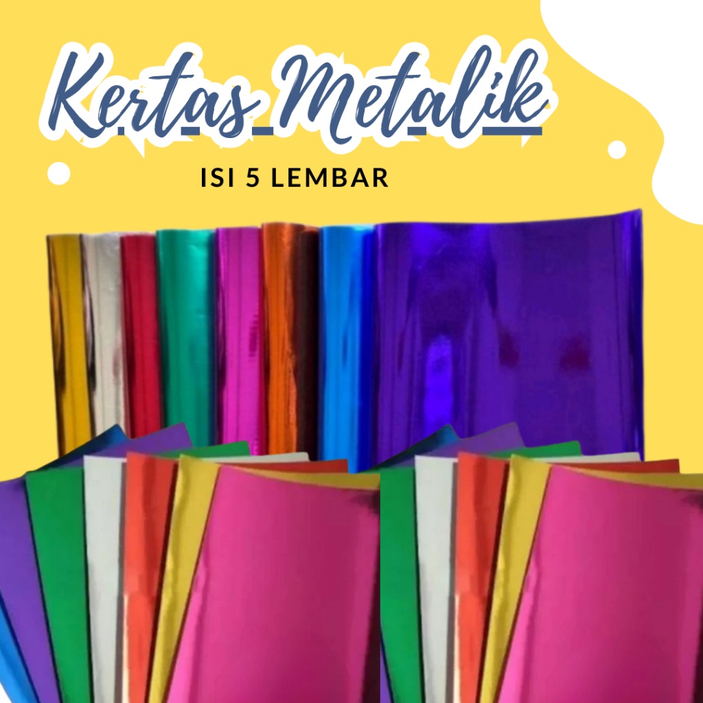 

(5pcs) Kertas Metalik Kertas Gliter Kertas Kado Polos Gilap