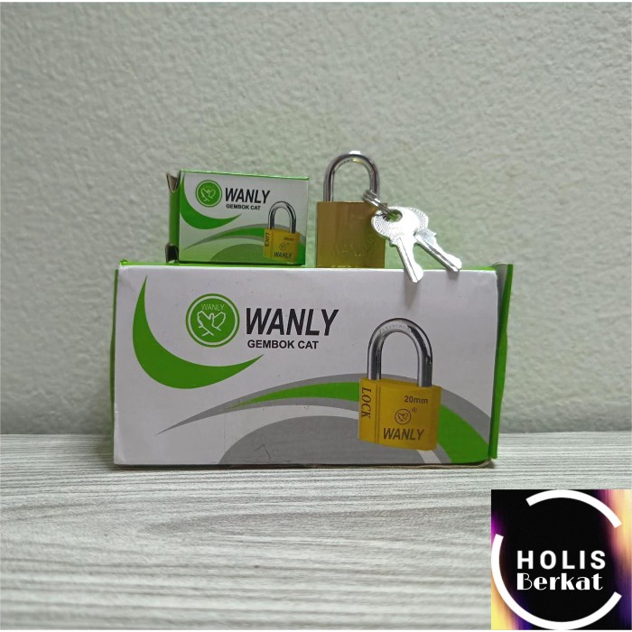 Gembok Kuning Kecil / Gembok Kunci Koper Tas Laci Lemari 20 mm