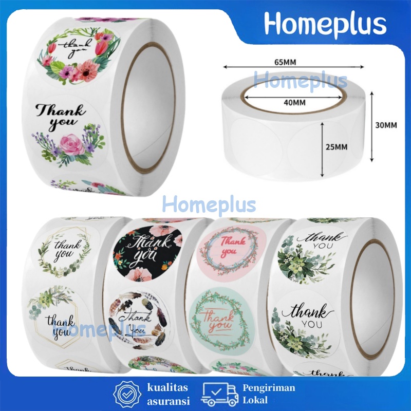 

HomePlus Sticker Thank You Roll Isi 500 Pcs Sticker Amplop Warna Self Adhesive Seal Label Roll Stiker Label Amplop Tulisan Untuk Dekorasi Amplop