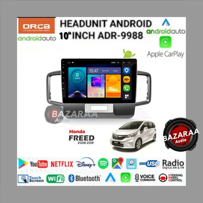 Head Unit Android ORCA 10 Inch HONDA FREED New Standard