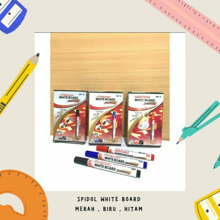 

SPIDOL PERMANENT MARKER & WHITEBOARD SEPIDOL HITAM , BIRU & MERAH