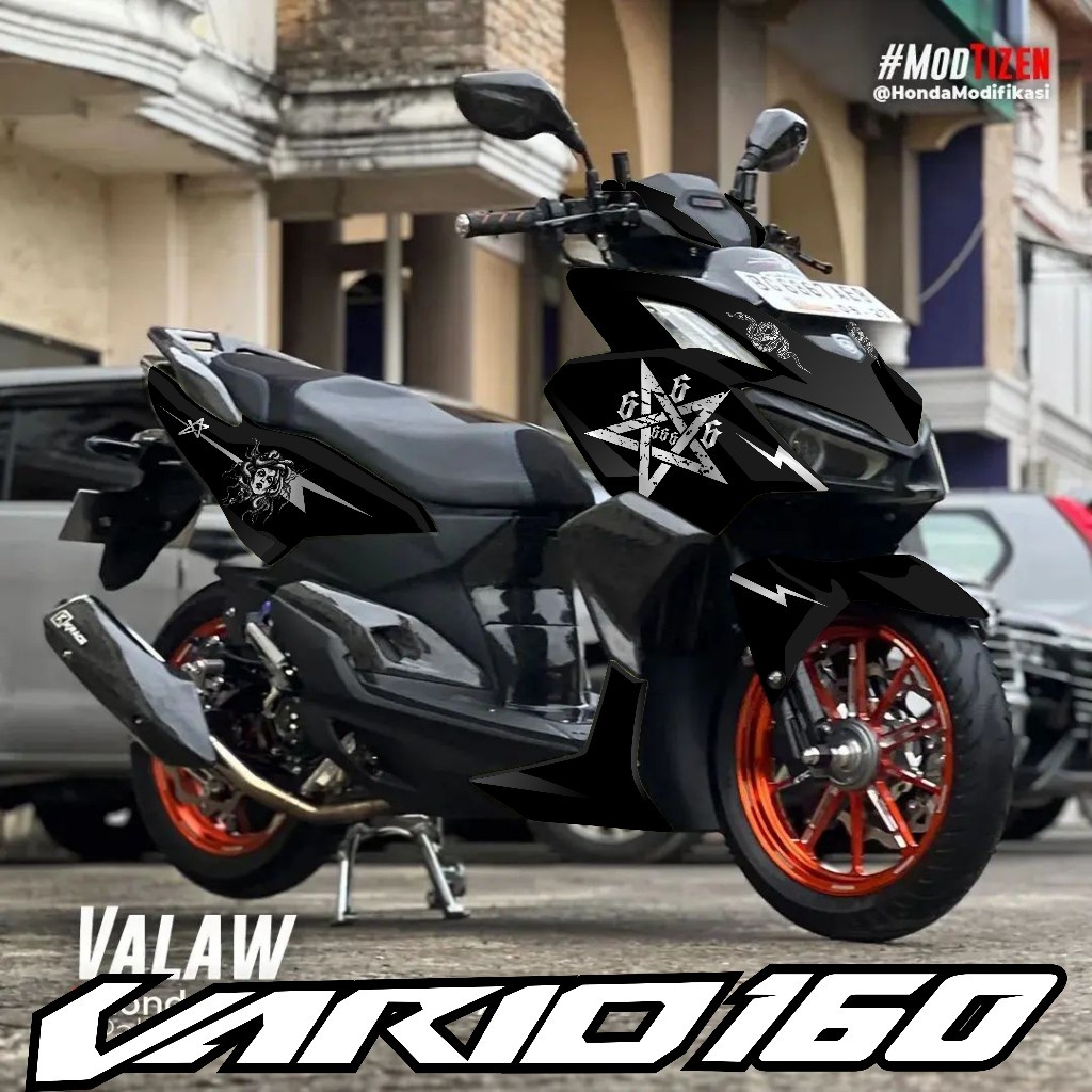 Striping Vario 160 variasi Medusa Transparan Stiker Transparan Medusa Aw- 371