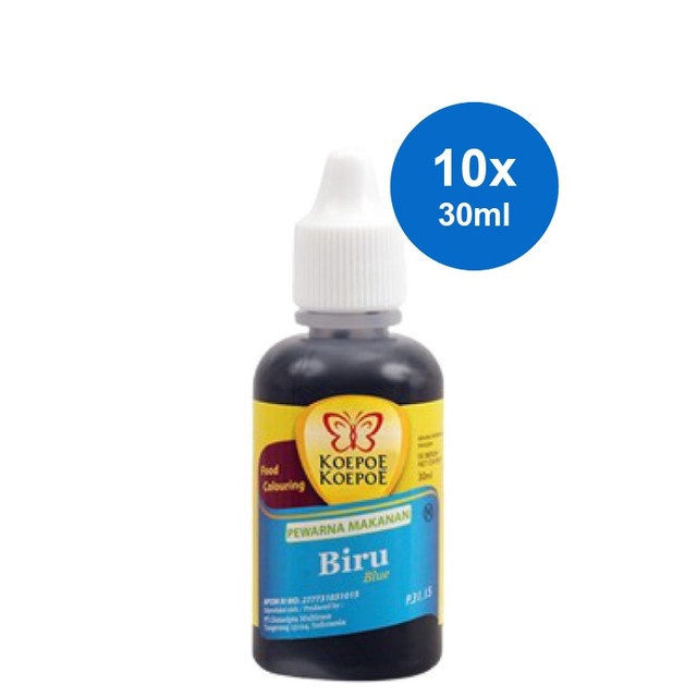 

Koepoe Koepoe Pewarna Makanan Biru 30 mL x 10
