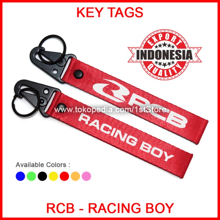 KA97 Gantungan Kunci RCB Racing Boy Keychain Motor Logo Velg Master Rem Sok - Merah