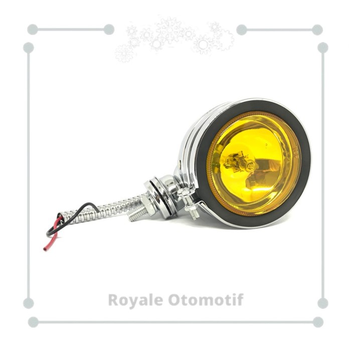 Lampu Fog Lamp Halogen H3 Universal Ukuran 3" Inci (Kuning) - Isi 1