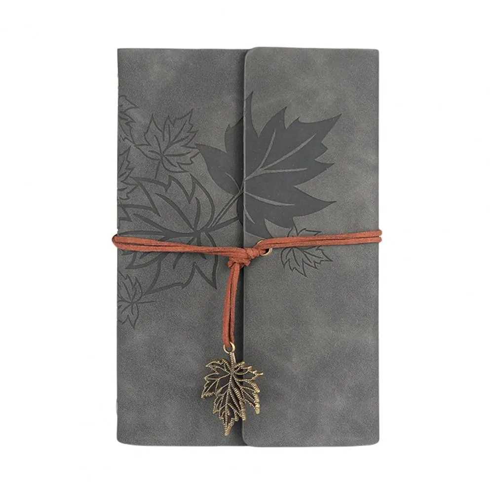 

[Bayar di Tempat] Buku Catatan Harian Binder Kulit Retro Maple Leaf