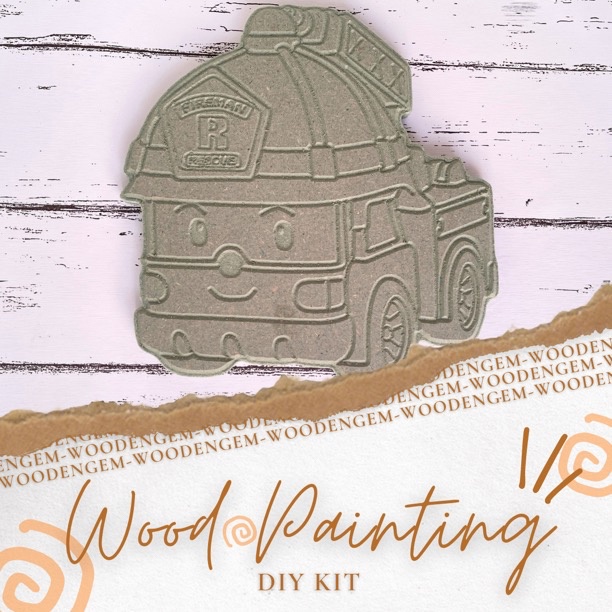 

DIY Wood Character Painting Kit Mewarnai Melukis Mainan Anak Hampers Souvenir Robopolice | Woodengem
