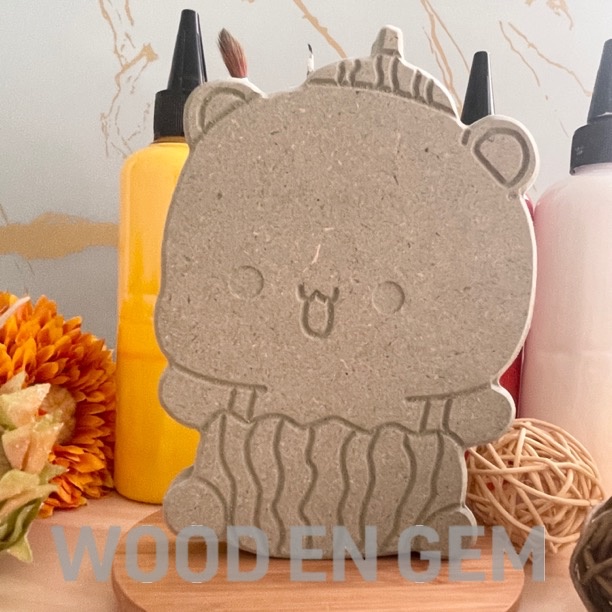 

DIY Wood Character Painting Kit Mewarnai Melukis Kayu Karakter Mainan Edukatif Anak Hampers Souvenir Wmelon Bear | Woodengem