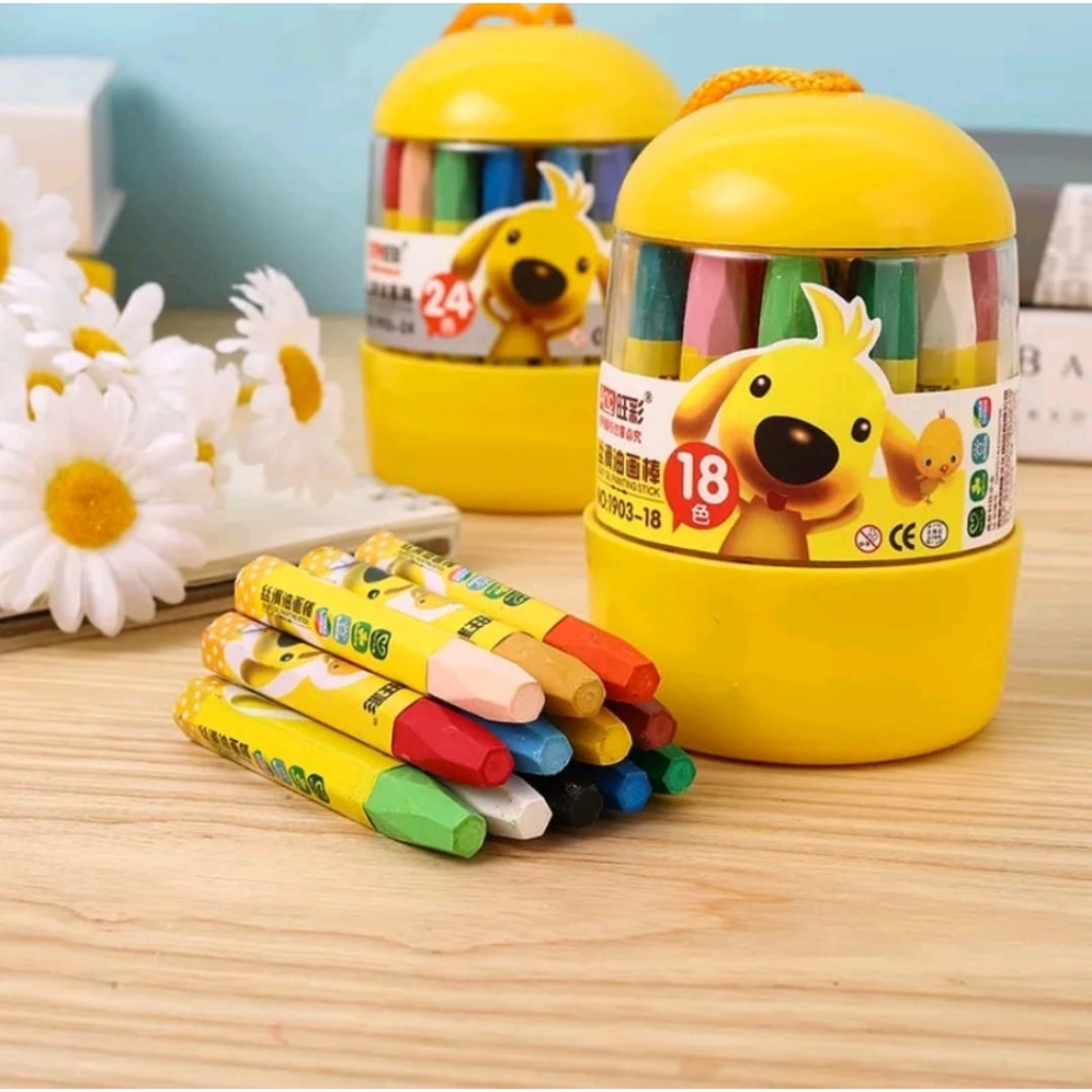 

20. CRAYON ANAK ISI 12 / 24 WARNA / CRAYON DESAIN BARREL YANG MUDAH DIAMBIL DAN DITEMPATKAN