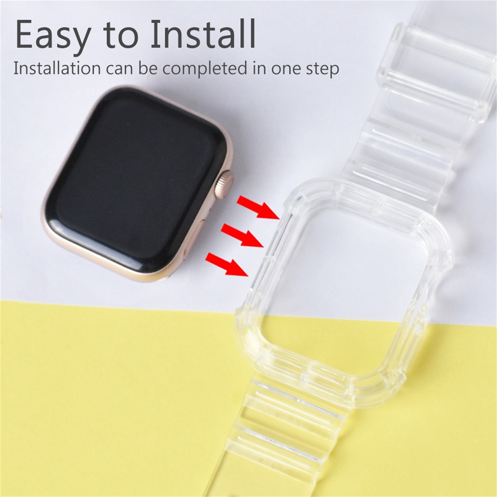 Hot Product Transparent Case Strap For Smart Watch T500 T55 T500 Plus Iwatch Hw22 W26 Iwo 46Mm 45Mm