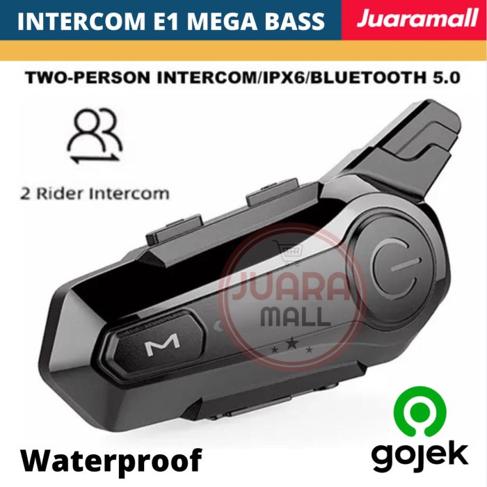 [Best Seller] INTERCOM E1 BLUETOOTH HEADSET INTERCOM HELM E1 NO MAXTO IT E1 ORIGINAL