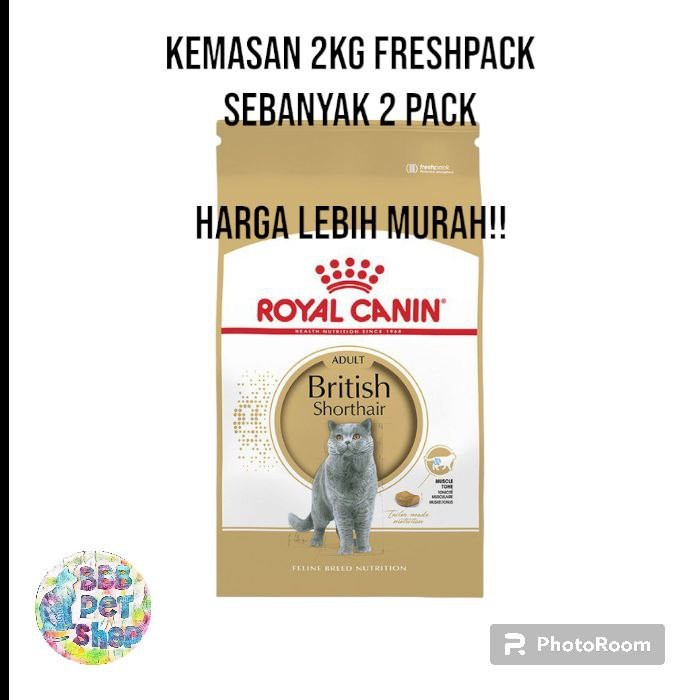 ROYAL CANIN BRITISH SHORTHAIR ADULT / ROYAL CANIN BRITISH SHORT HAIR - 2KG 2 BUAH