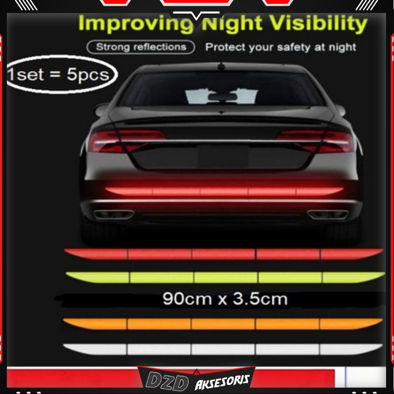 

stiker reflecteor 3 dimensi bumper belakang mobil stiker replector bemper timbul