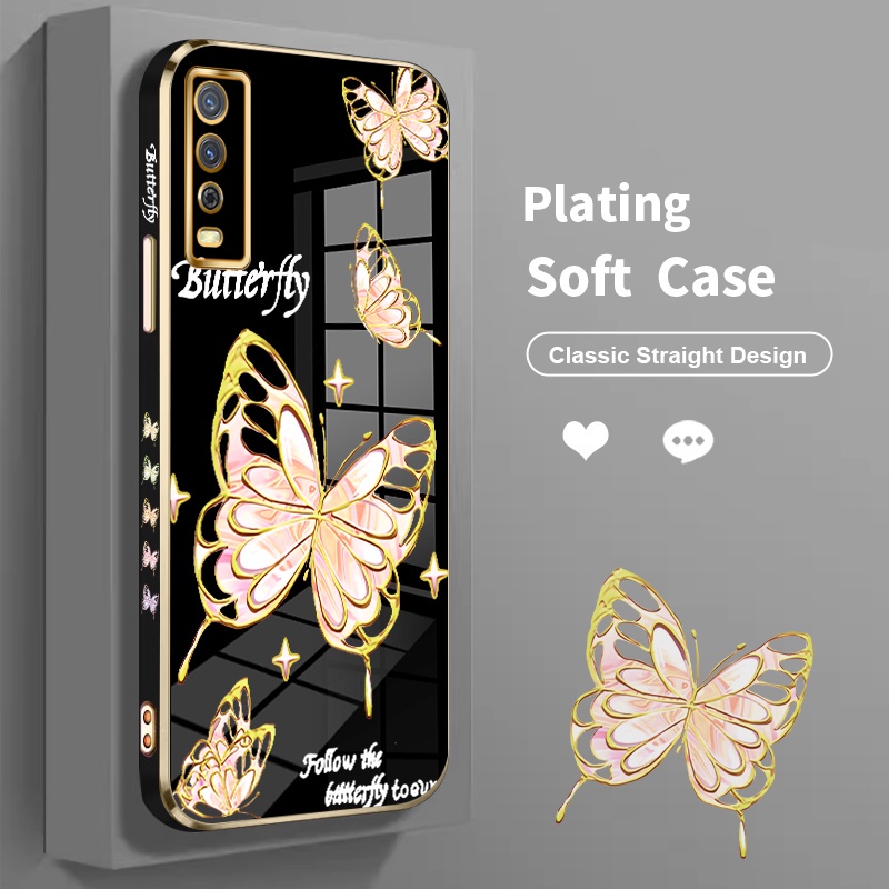 6D Plated Case Soft Casing hp  For Vivo Y20 2020 2021 Y20s Y20s g case hp Y20t Y20a Y20g vivi Y20i Y