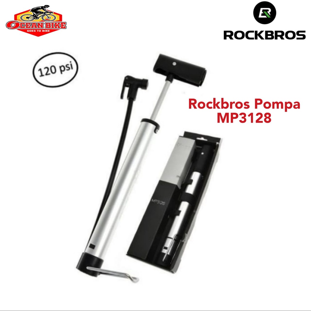 ROCKBROS MP3128 Pompa Bola Air Ban Sepeda Mini Portable Pump Alumunium 120PSI