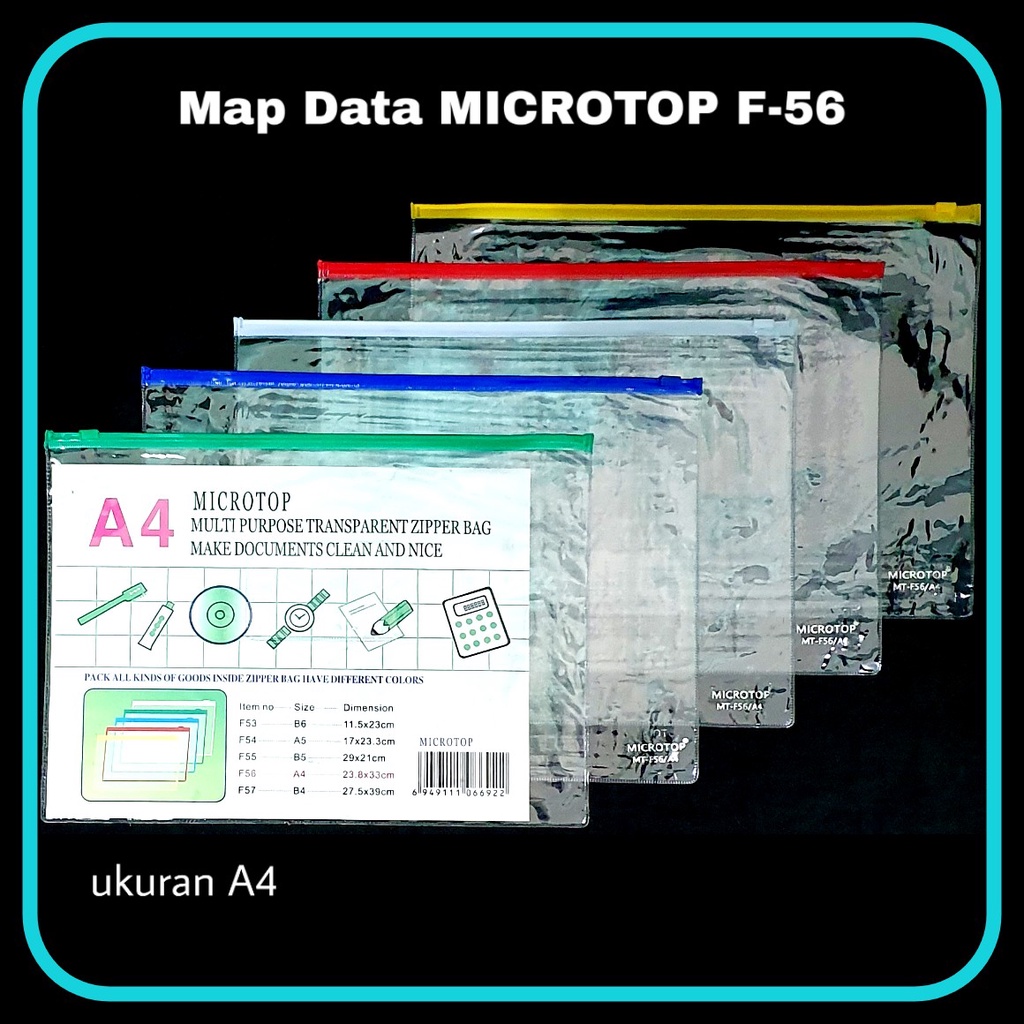 

map Data zipper A4 F-56 microtop