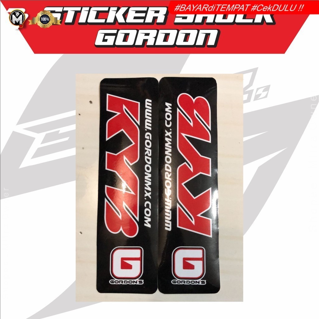 STICKER SHOCK DEPAN GORDON SUSPENSION SHOCK UP SIDE DOWN SHOCK TELE TELESKOPIK KLX CRF