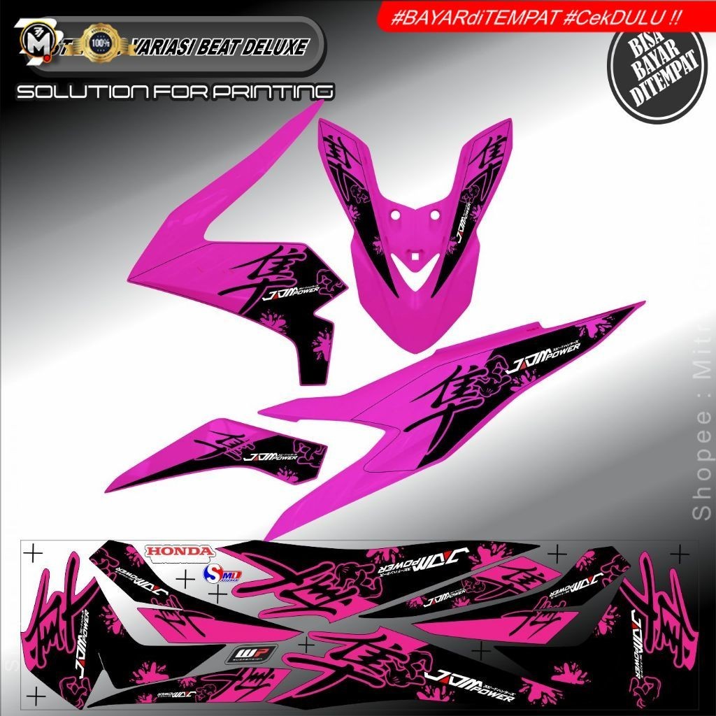Striping sticker variasi beat deluxe JDM HAYABUSA