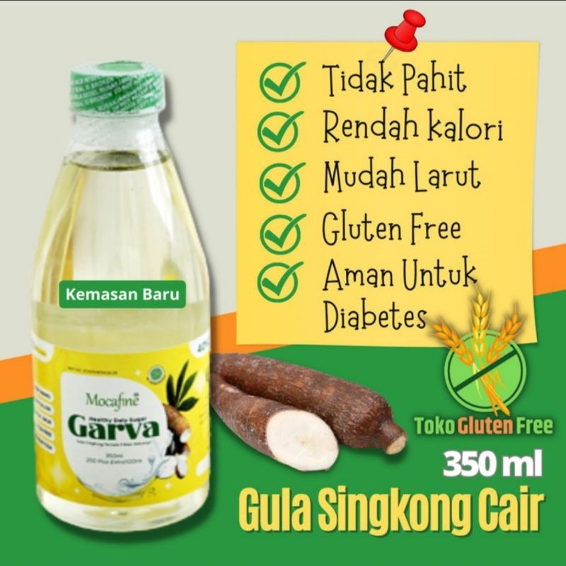 

bq Gula Rendah Kalori Aman untuk Diabetes isi 350ml (500gr) Gula Singkong Garva Cair Cassava