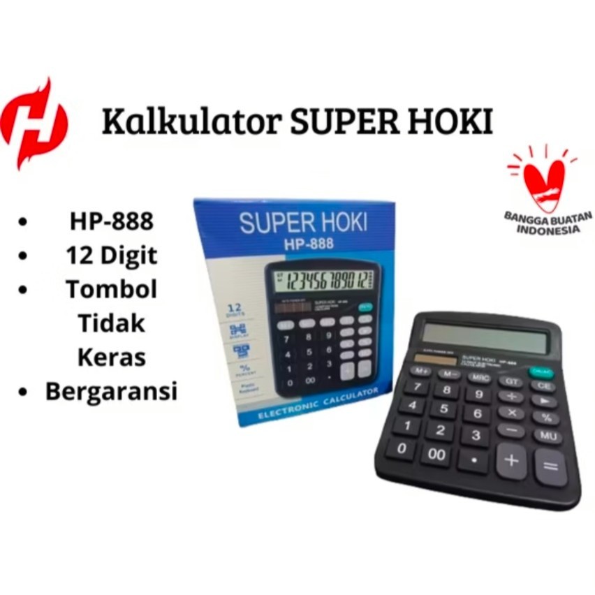 

KALKULATOR BESAR 12 DIGIT SUPER HOKI HP-888 DIGITAL