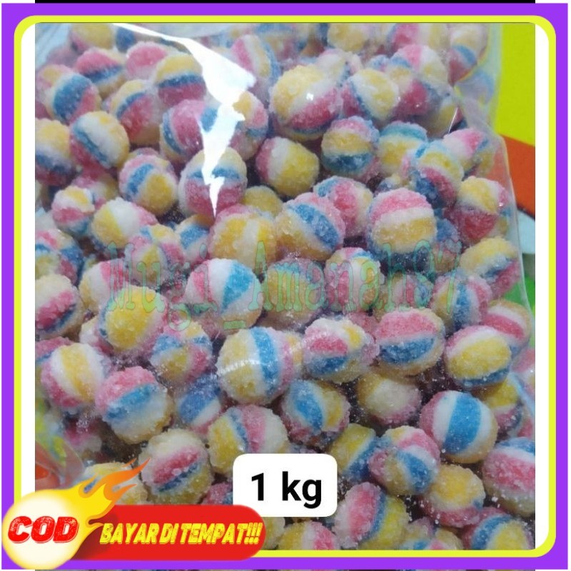 

Permen Marble Bola Pelangi 1 kg halal