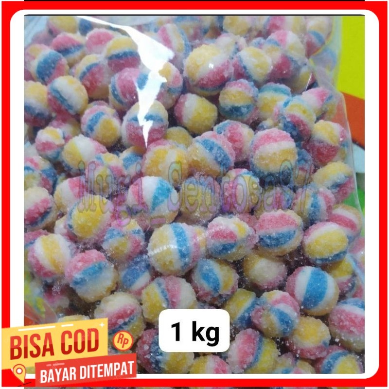 

Permen Marble Bola Pelangi 1 kg halal