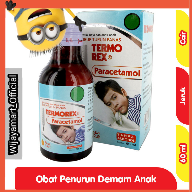 

Termorex Paracetamol Obat Penurun Demam Anak Cair Rasa Jeruk 60 ml