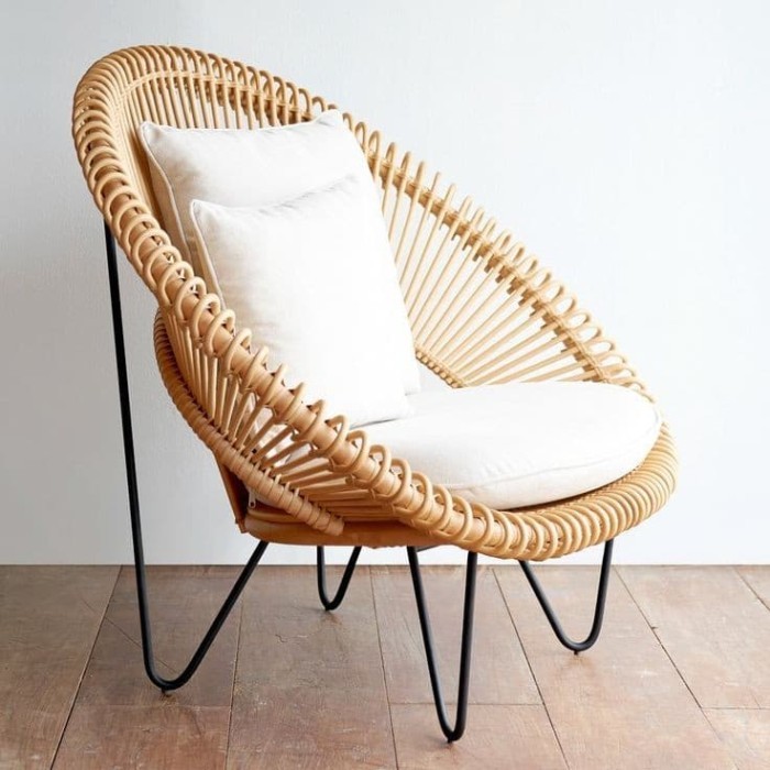 Kursi Rotan alami, Kursi teras rotan, kursi santai