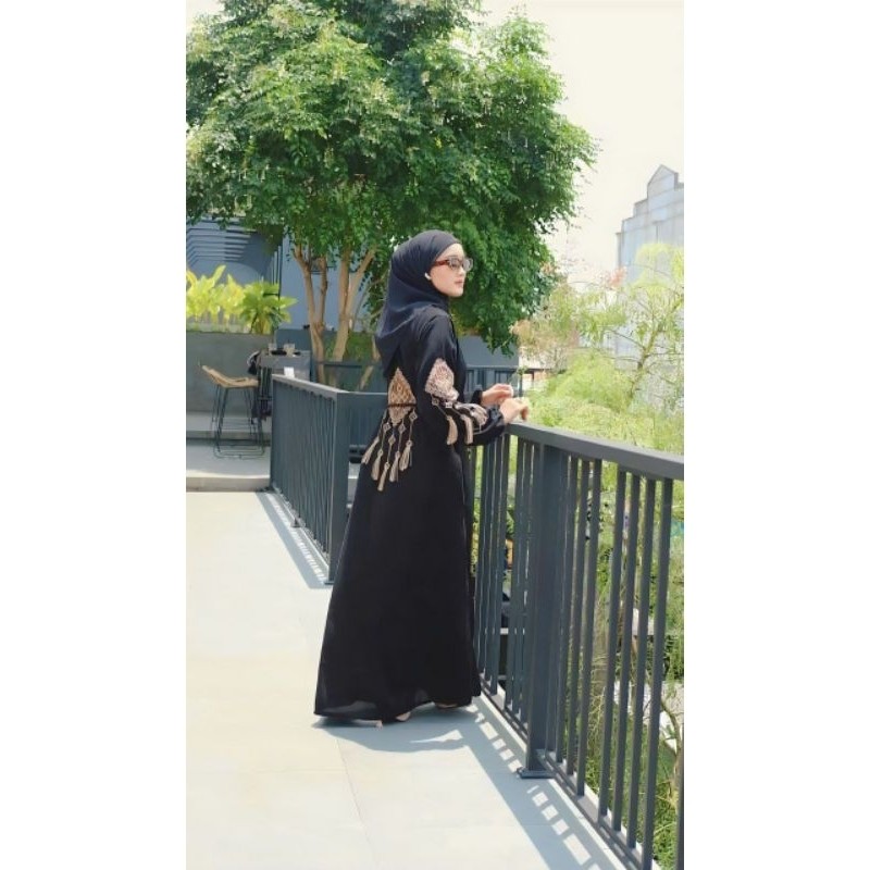 Abaya Size Jumbo Gamis Jubah Hitam Arab Turki Turky Maroko Mesir Saudi Madinah Dubai India Murah Umr