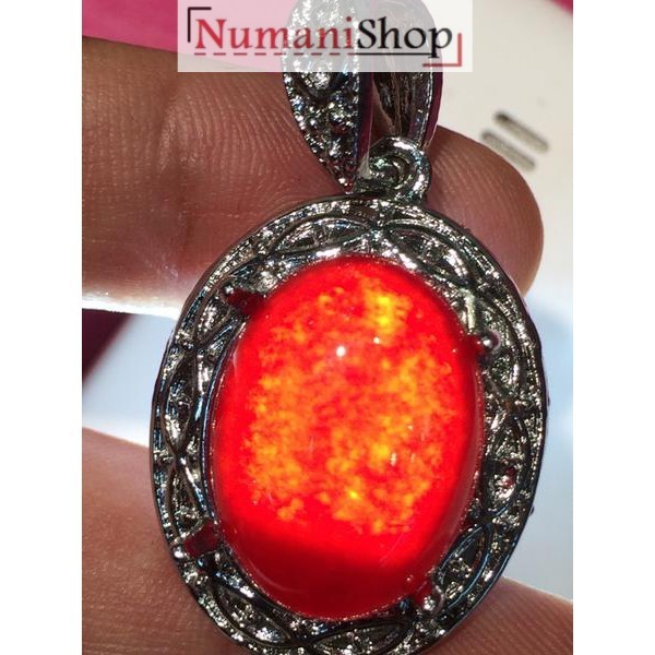 Liontin Titanium Batu Giok Merah HQ