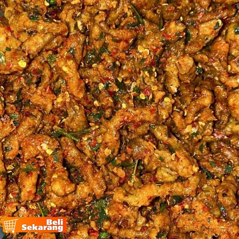 

Usus krispi Pedas Daun Jeruk 500 Gram