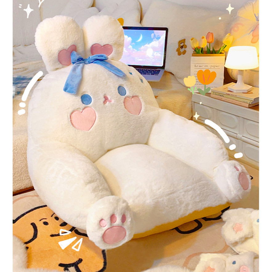 White Cute Rabbit Mini Sofa Home Bedroom Floor Lazy Casual Sofa Reading Seat Cushion Cushion Bay Win