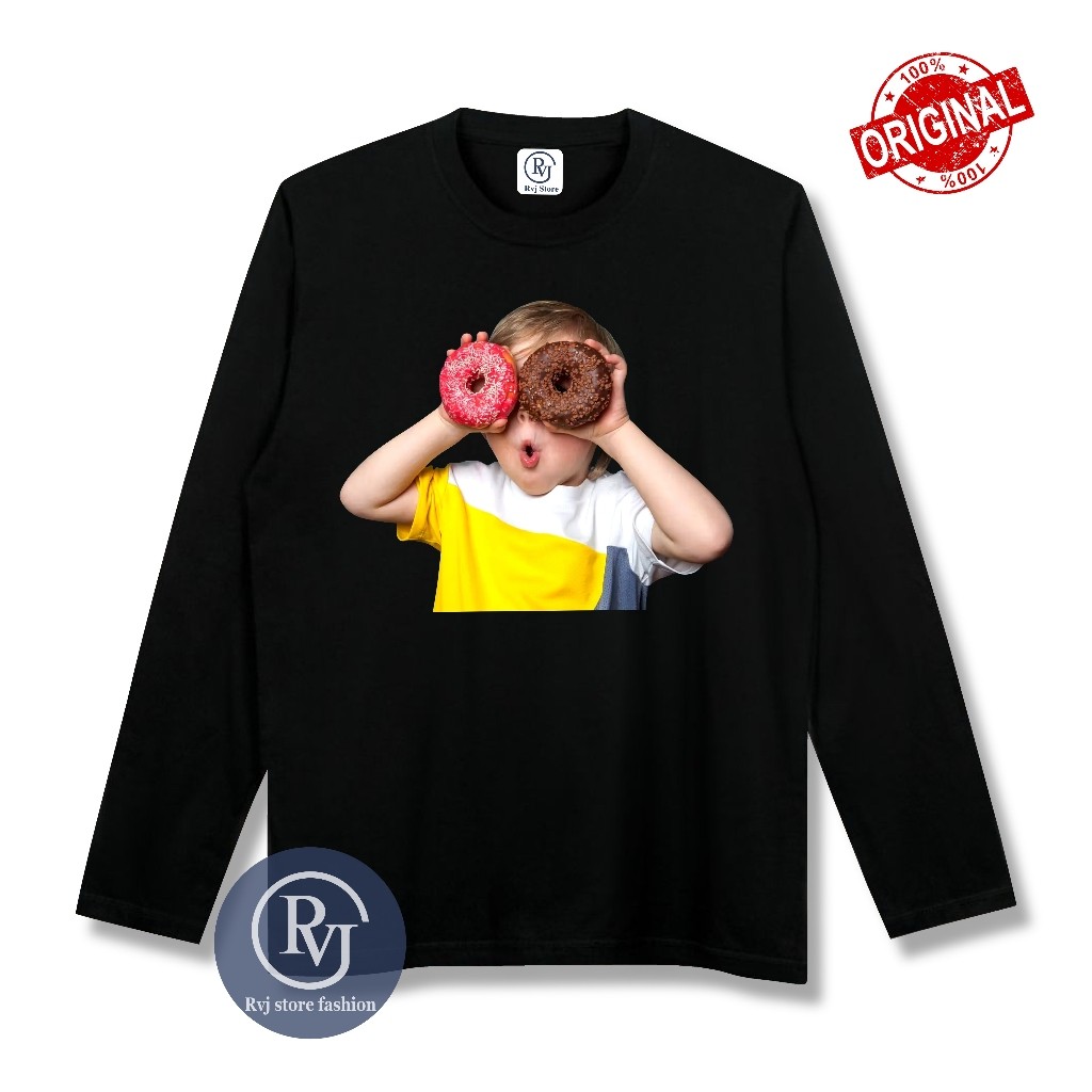 Celine2 - Kaos lengan panjang cowok cewek bahan katun combed 30s original by rvj store