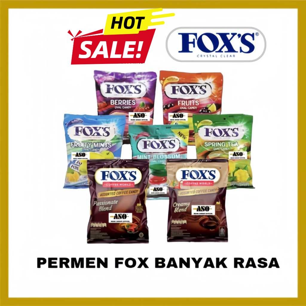 

3 PACK Permen FOXS oval Crystal Clear Banyak Rasa 125gr PROMO