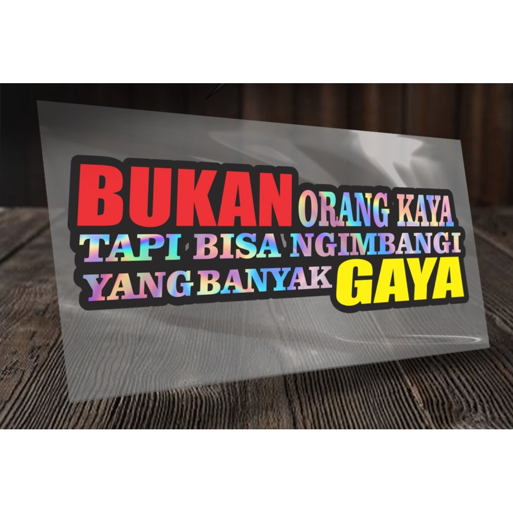 

Sticker kata-kata Hologram / stiker motor/mobil hologram