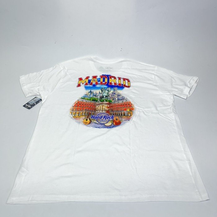 Hard Rock Cafe Madrid Spain V20 City Tee Vintage T Shirt T-Shirt Merchandise Baju Kaos Tee HardRock 