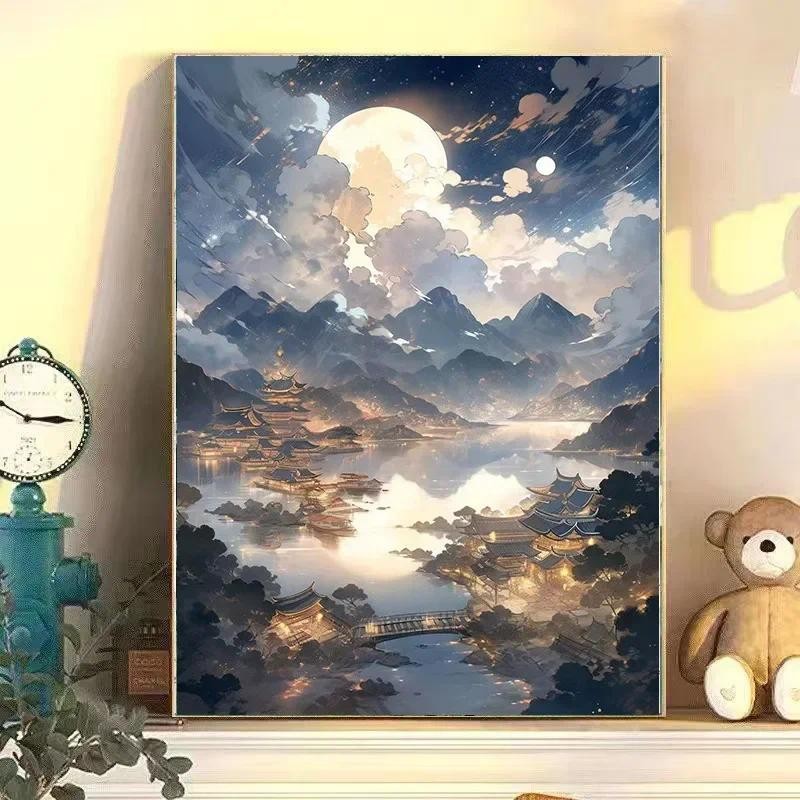 

4477071 Digital oil painting living room decorative painting sofa background wall hanging painting