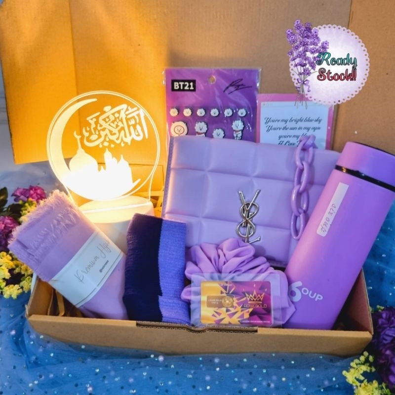 

Kado Cewek Ungu / Hadiah Ulang Tahun Ungu / Hampers Purple