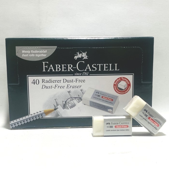 

Penghapus faber castell kecil 1 pack isi 40 pcs