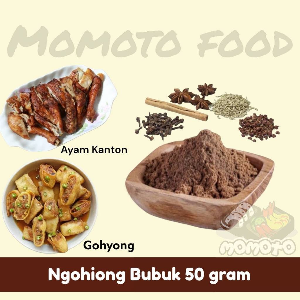 

Ngohiong Bubuk 50 gram Five Spices untuk Gohyong Ayam Kanton