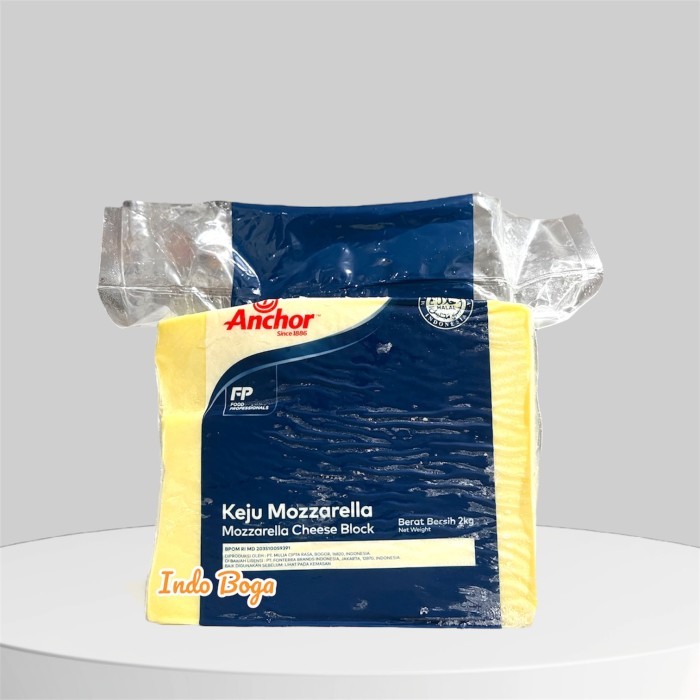 

Anchor keju mozarella block 2 kg / anchor mozarela cheese block 2kg