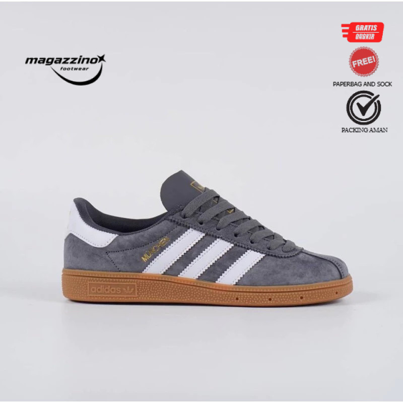 Adidas Munchen Grey White Gum