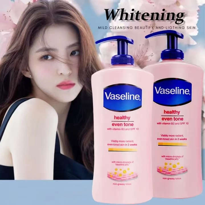 Vaseline Healthy Even Tone with Vitamin B3 and SPF 10 Nicotinamide Permanent Whitening Body Lotion 4
